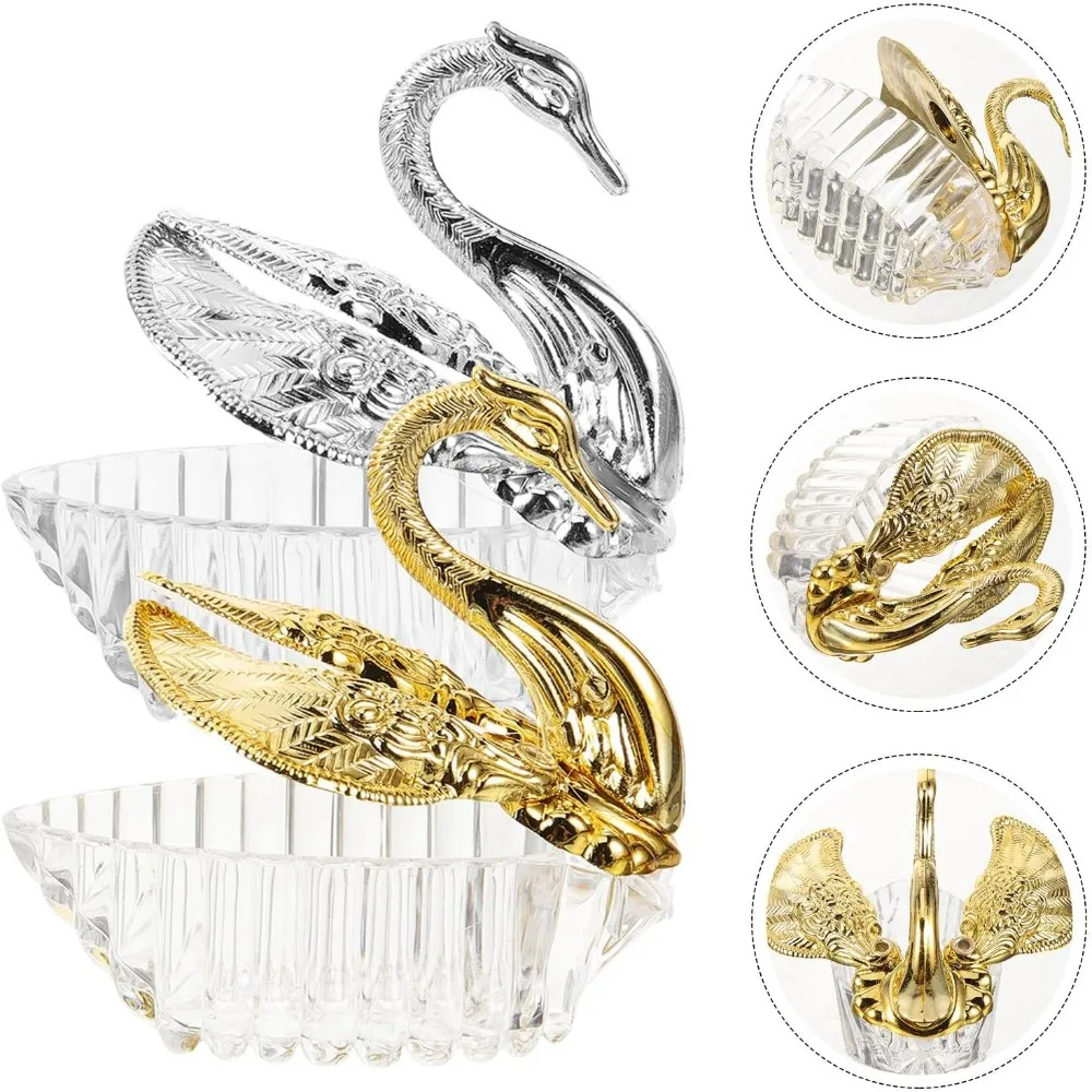 23pcs Swan Shaped Wedding Decoration Boxes Creative Acrylic Plastic Design Not Easy to Deform Suitable for Wedding Banquet Rando