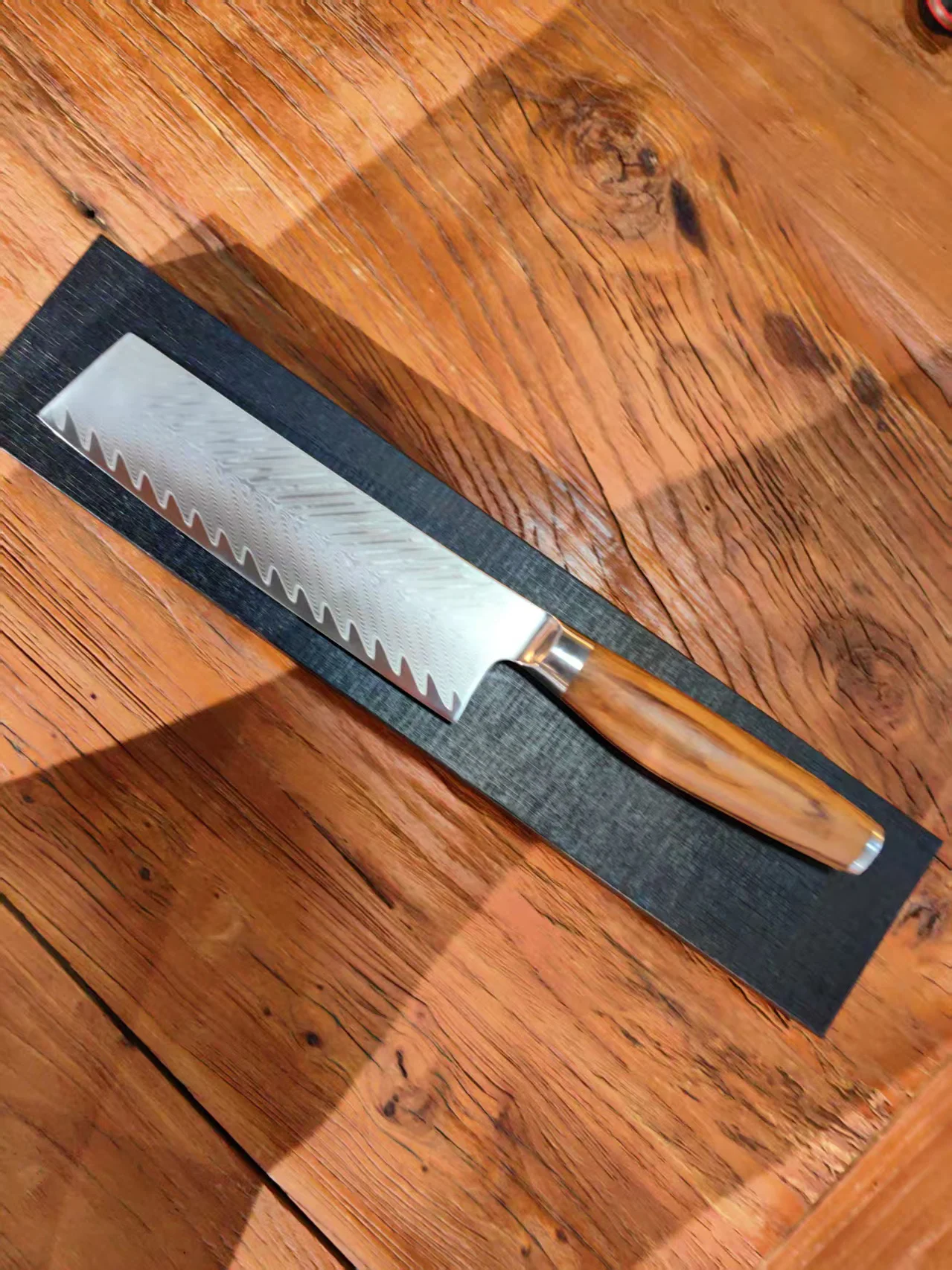 7 Inch Petty Knife 67-layers Damascus Steel VG10 Blade Nakiri Chef Cleaver Slicing Japanese Kitchen Knives Olive Wood Handle