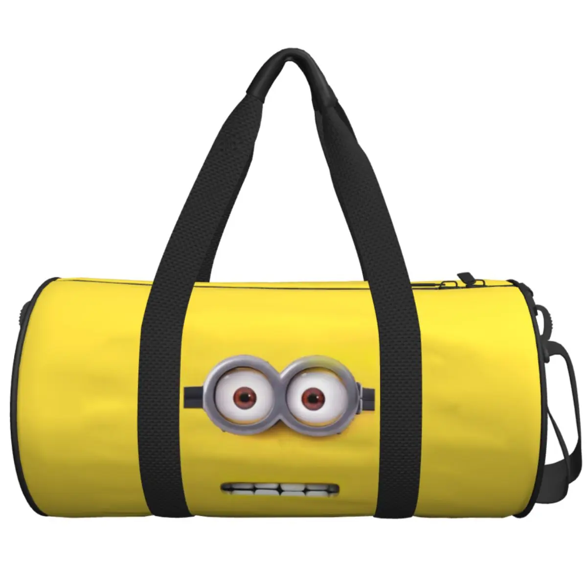 

Cute Minions Cartoon Travel Bag Yellow Big Eyes Luggage Sports Bags Large Retro Gym Bag Couple Design Outdoor Fitness Bag