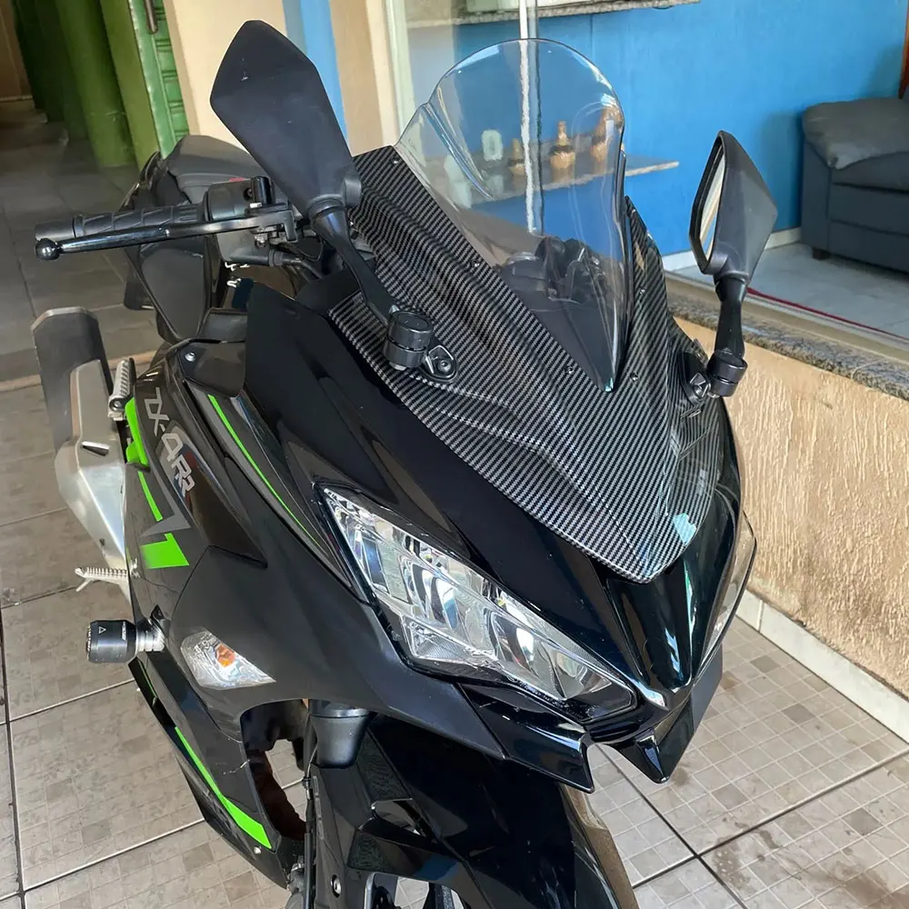 For Kawasaki Ninja 400 2019-2020 250 300 2013-2018 2016 Motorcycle Windshield Windshield Wind Deflector Screen Double Bubble