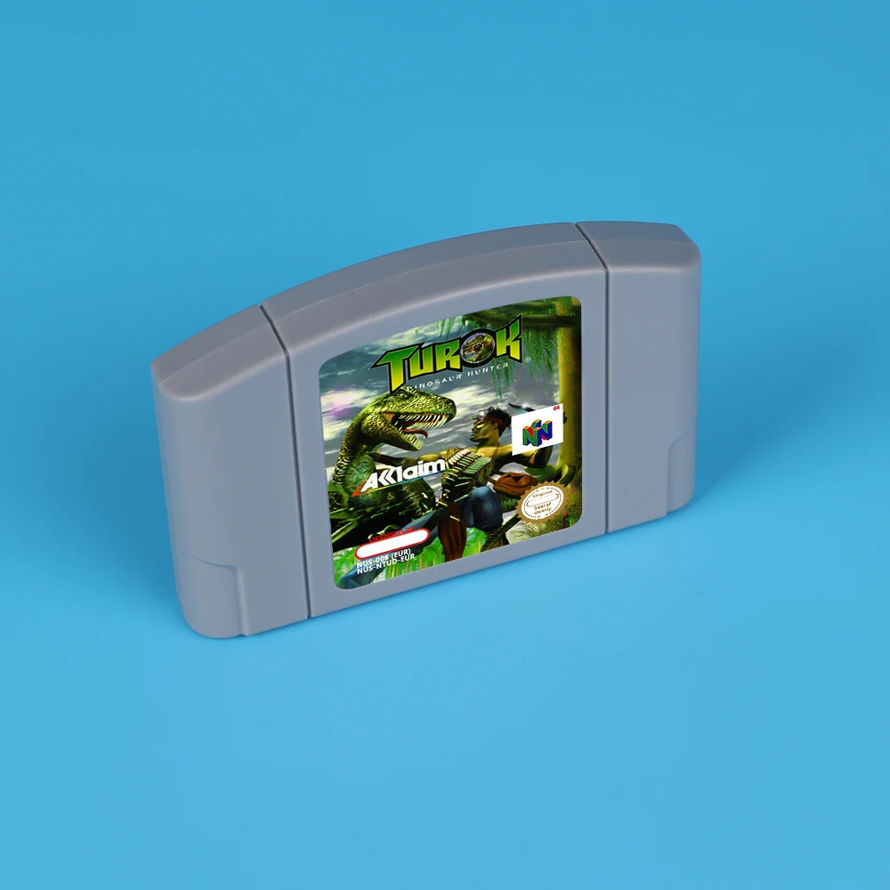 for Turok - Dinosaur Hunter   game card for 64bit EUR PAL version N64 video game console English language