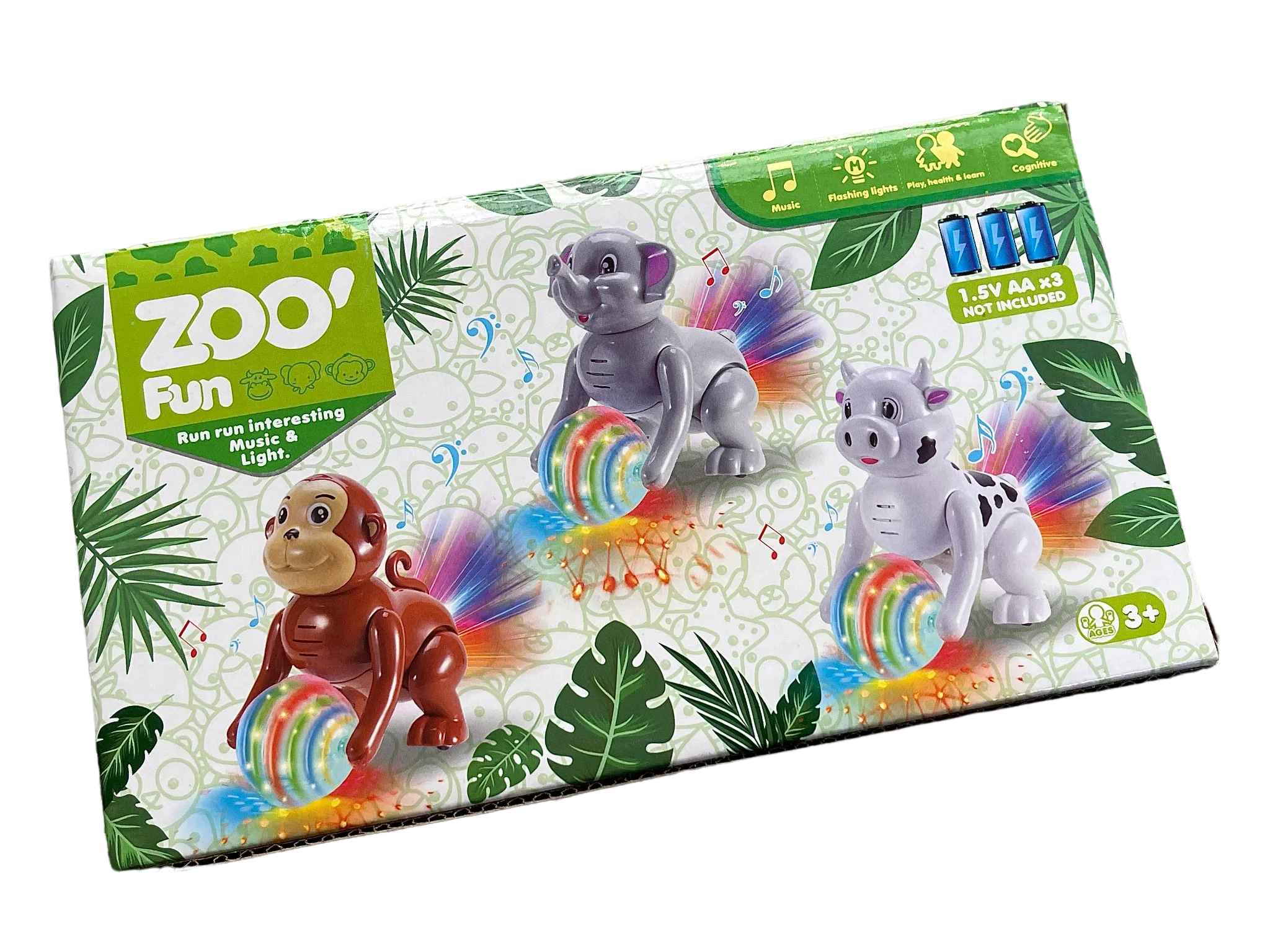 Zoo Run Sound Dazzle Electric 6 Animals Baby Toys Stage Lights Music Fun and Companion Vocal Toy Suitable Gifts For Kids