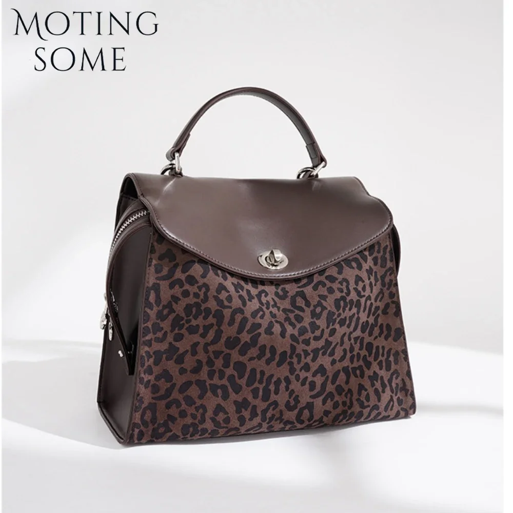 

Motingsome Autumn and Winter Matte Leopard Print Backpack Women Niche Large-capacity Versatile Back Pack Vintage Lady Bags New
