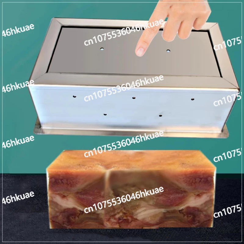 

Kitchen cooked meat frozen beef roll stainless steel forming tool 1KG ham meat pressing tool box 200x100x70MM