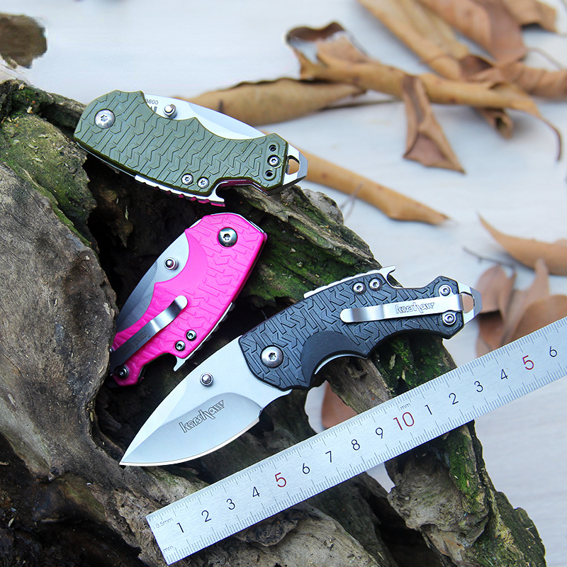  1pc Stainless steel outdoor folding knife, EDC pocket knife, multi-purpose hiking knife sharp fruit knife, bottle opener 