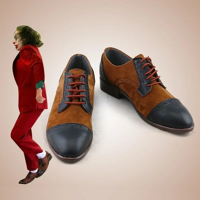 

Movie Joker Cosplay Shoes Joaquin Phoenix Joker Arthur Fleck Cosplay Boots Clown Pudding Halloween Costumes Accessories Custom