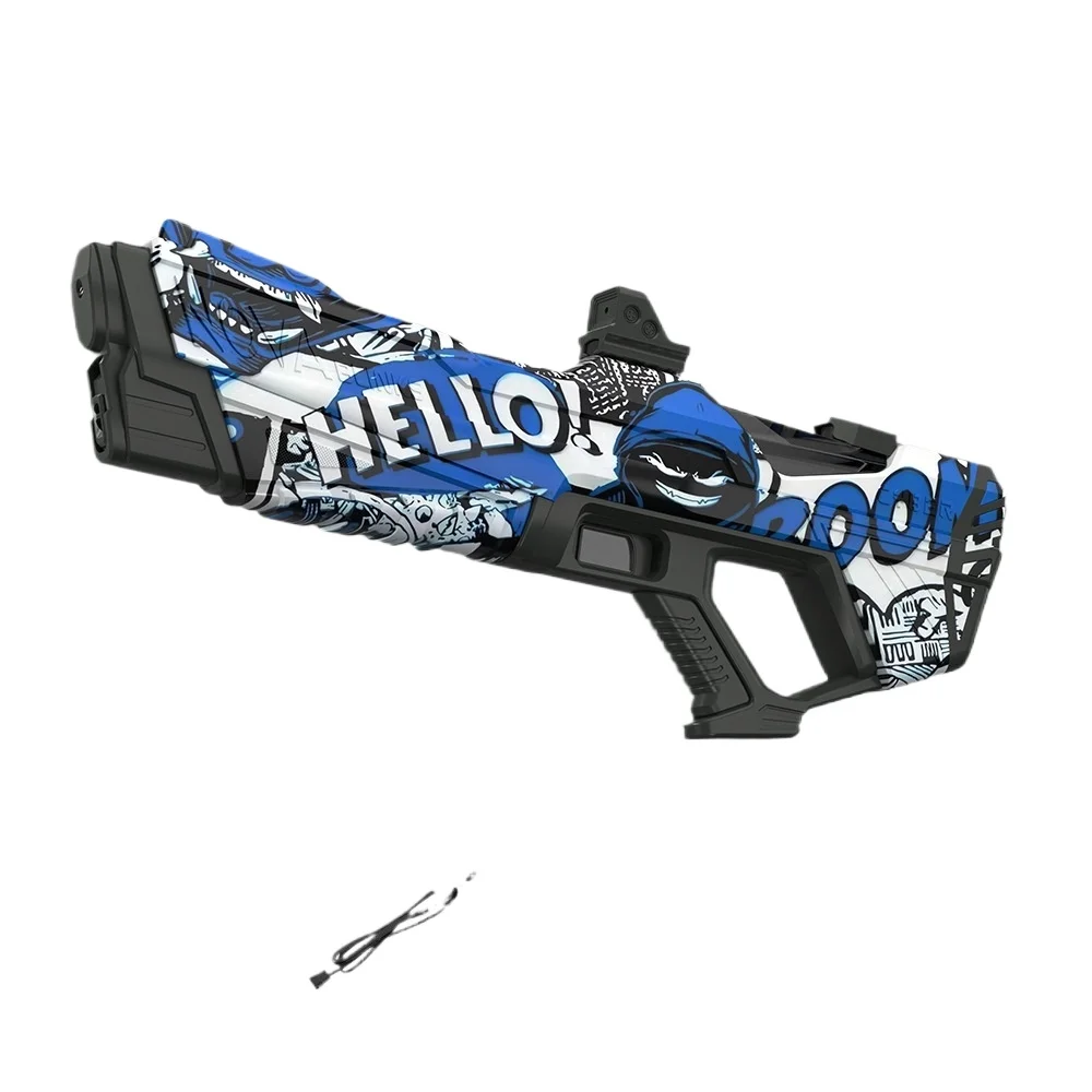 2024 KR Electric Water Gun Automatic With LED Big Capacity Spray Blaster shooting Water Pistol Guns Pool Outdoor Toys for Kids