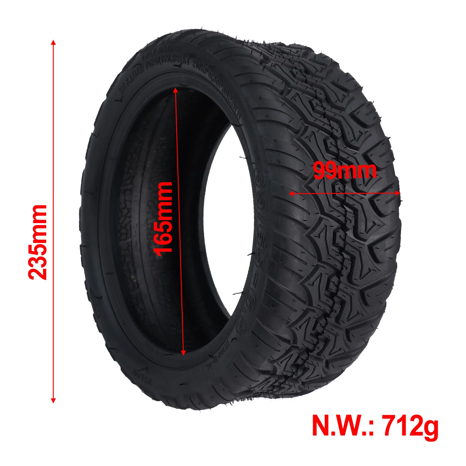 Tubeless Off-road Outer Tyre Weight About 712g Size 235*99mm Electric Scooter For Kugoo G-Booster/G2 Pro Material Rubber