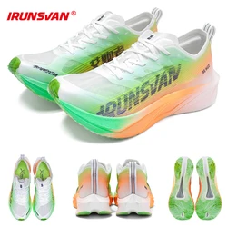 IRUNSVAN HEAT 2.0 Carbon Plate Sneakers Marathon Racing Professional Running Shoes Men Athletic Training Sport Shoes