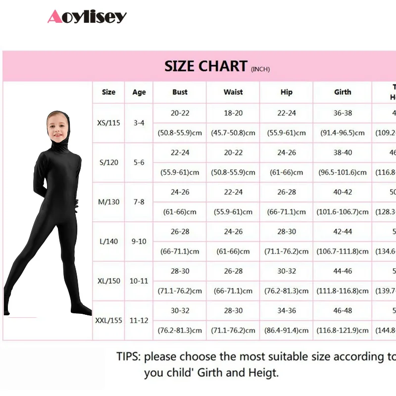 어린이 스판덱스 얼굴 오픈 젠타이 세트, 할로윈 전신 댄스 유니타드 코스프레 의상, 점프 슈트 무대 공연 의상