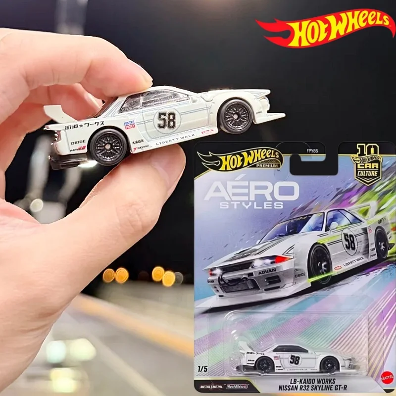 New Hot Wheels Premium Car Culture Aerodynamic Style Nissan Skyline Audi A4 Diecast Alloy Collectible Model Vehicle Xmas Gift