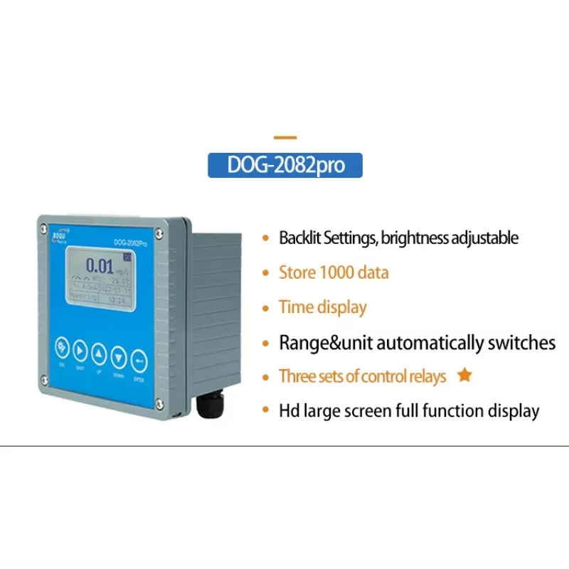 DOG-2082Pro Industrial Water Quality DO Dissolved Oxygen Oxigen Measuring Concentration Monitor Analyzer Controller Meter