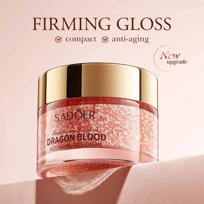 SADOER Dragon Blood Anti-Aging Face Cream - Ganoderma Lucidum Firming Gloss Compact Skin Care, Anti-Wrinkle Moisturizing Cream