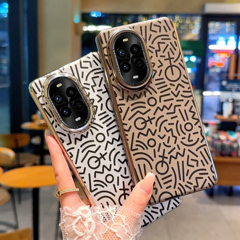 

Для Huawei Nova 13 13 Pro 12-покрытый граффити с большим отверстием, металлическое кольцо для объектива, чехол для телефона с защитой от отпечатков пальцев и падения