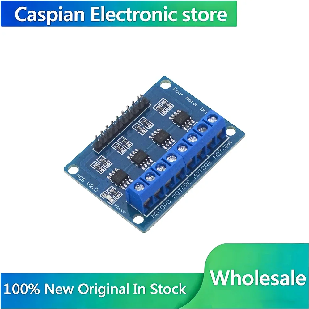 50Pcs L9110S 4-Way DC Motor Driver Board, PWM Speed Control, Smart Module for Arduino
