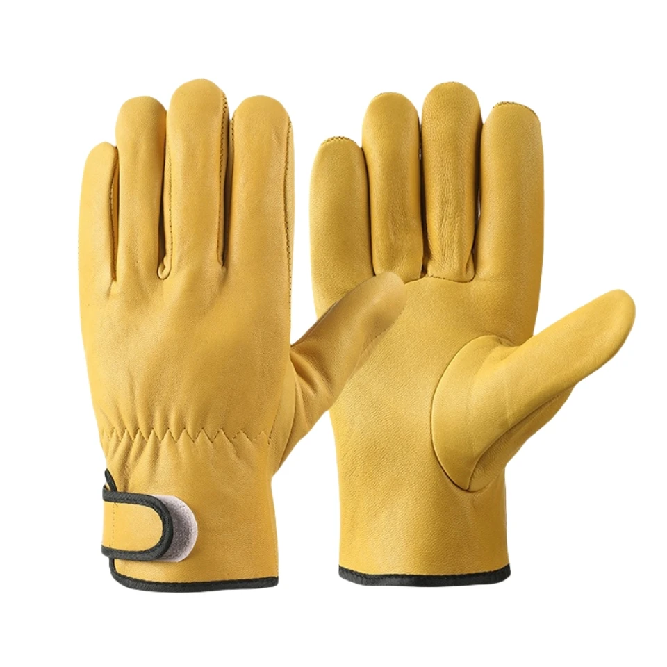 

Sheepskin argon welding gloves high temperature resistant welder protective gloves wear-resistant leather Work gloves