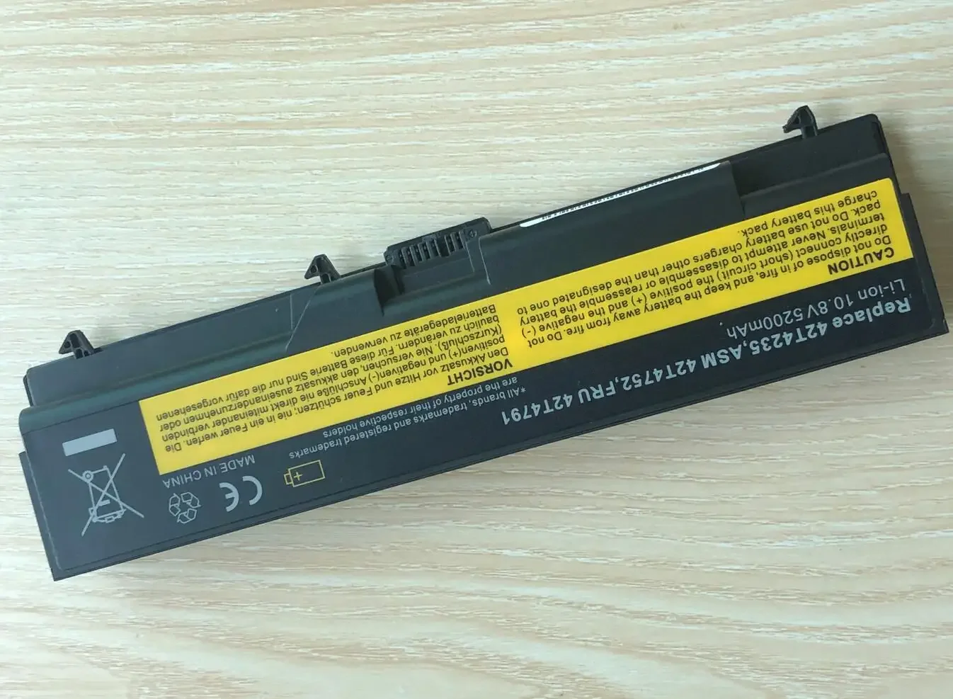 Laptop battery    L512 L412 L520 E425 E520 E525 W520 T410 T420 T510 T520 42T4751 W510 W520 SL410 SL510 E40