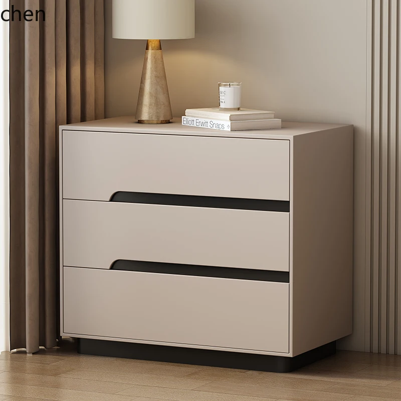 ZMLbedside table all solid wood light luxury master bedroom chest minimalist large storage