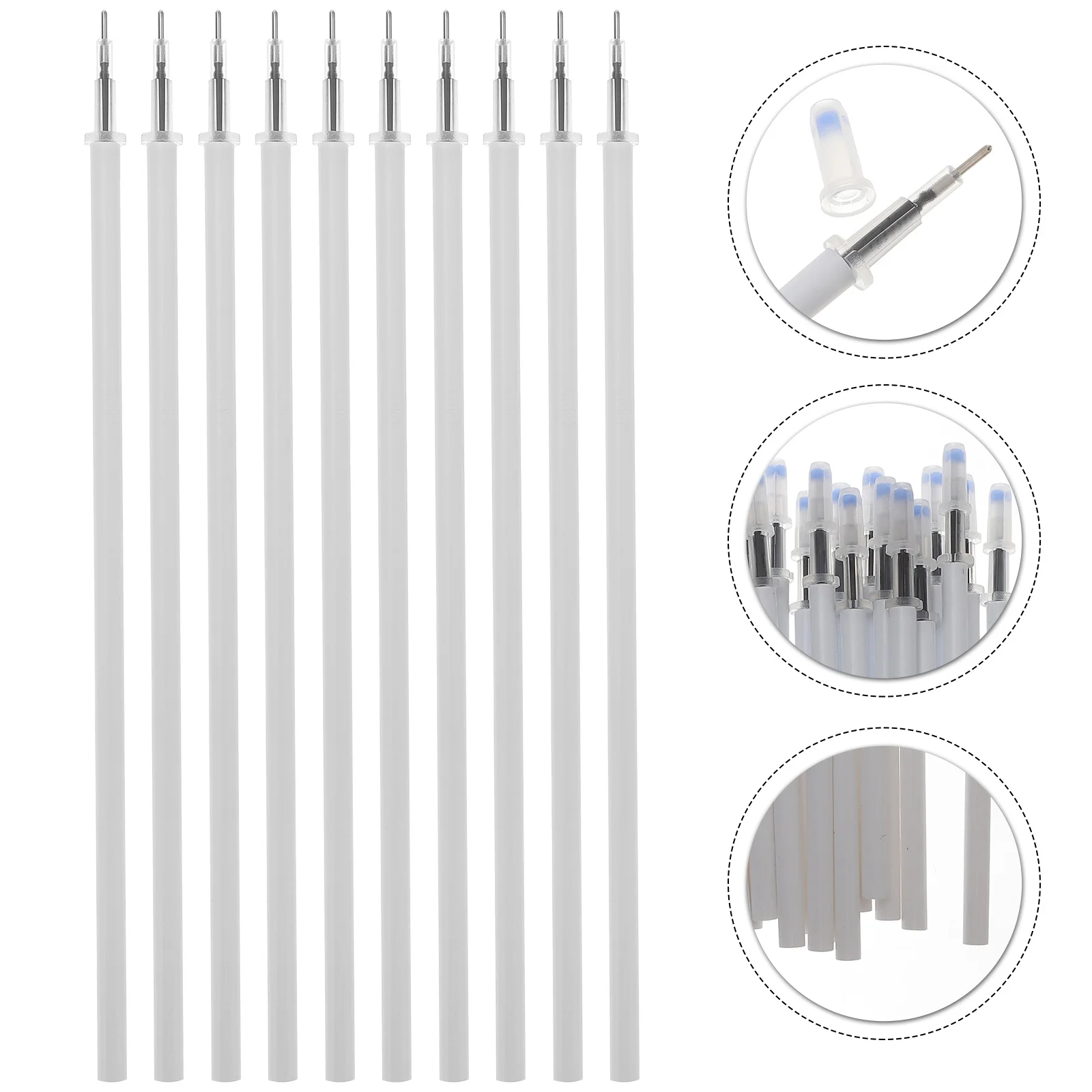 100 Pcs Refill Gel Ink Pen Replace Pens for Girls Drawing Refills Replacement 05mm Full Needle Student