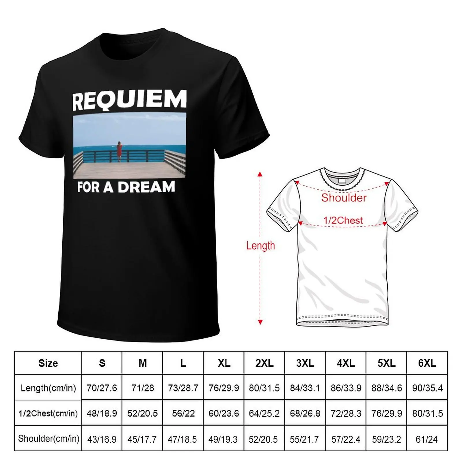 Requiem For A Dream T-Shirt oversizeds Short sleeve tee customizeds black t-shirts for men