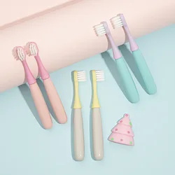 3pcs/set Cute baby Toothbrush Candy Color Infant Short Handle Children Toothbrush PP Baby Teeth Care ToothBrush Set for Girl Boy