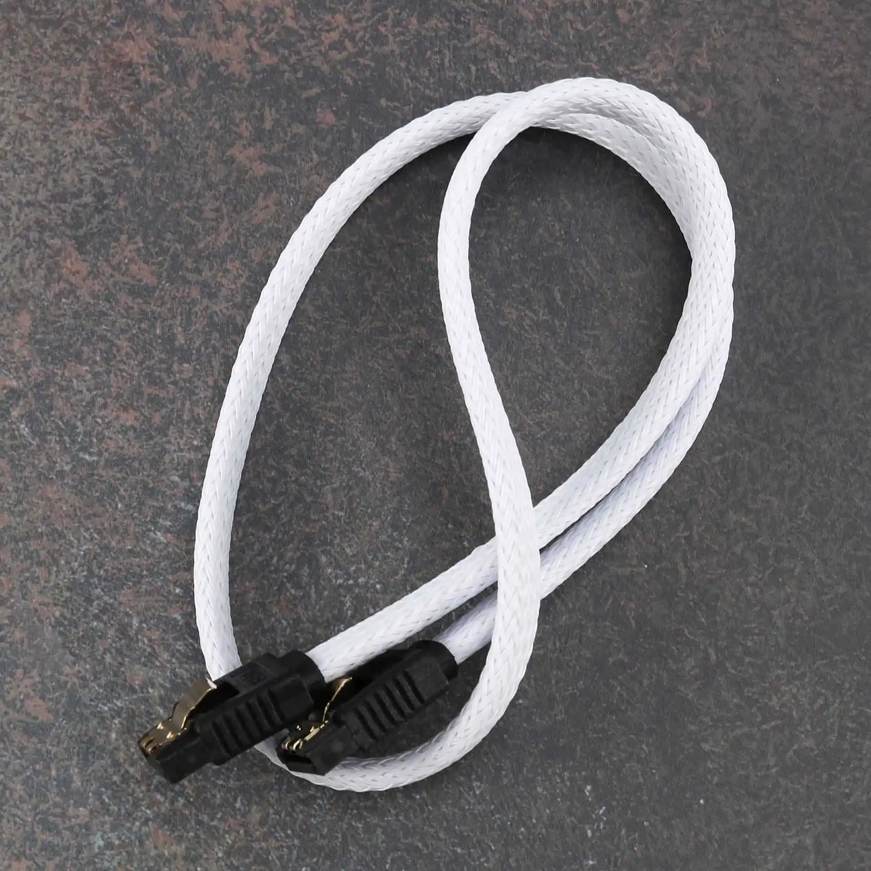 Classic-5X 50CM SATA 3.0 III SATA3 7Pin Data Cable 6Gb/S SSD Cables HDD Hard Disk Data Cord Premium Version(White)