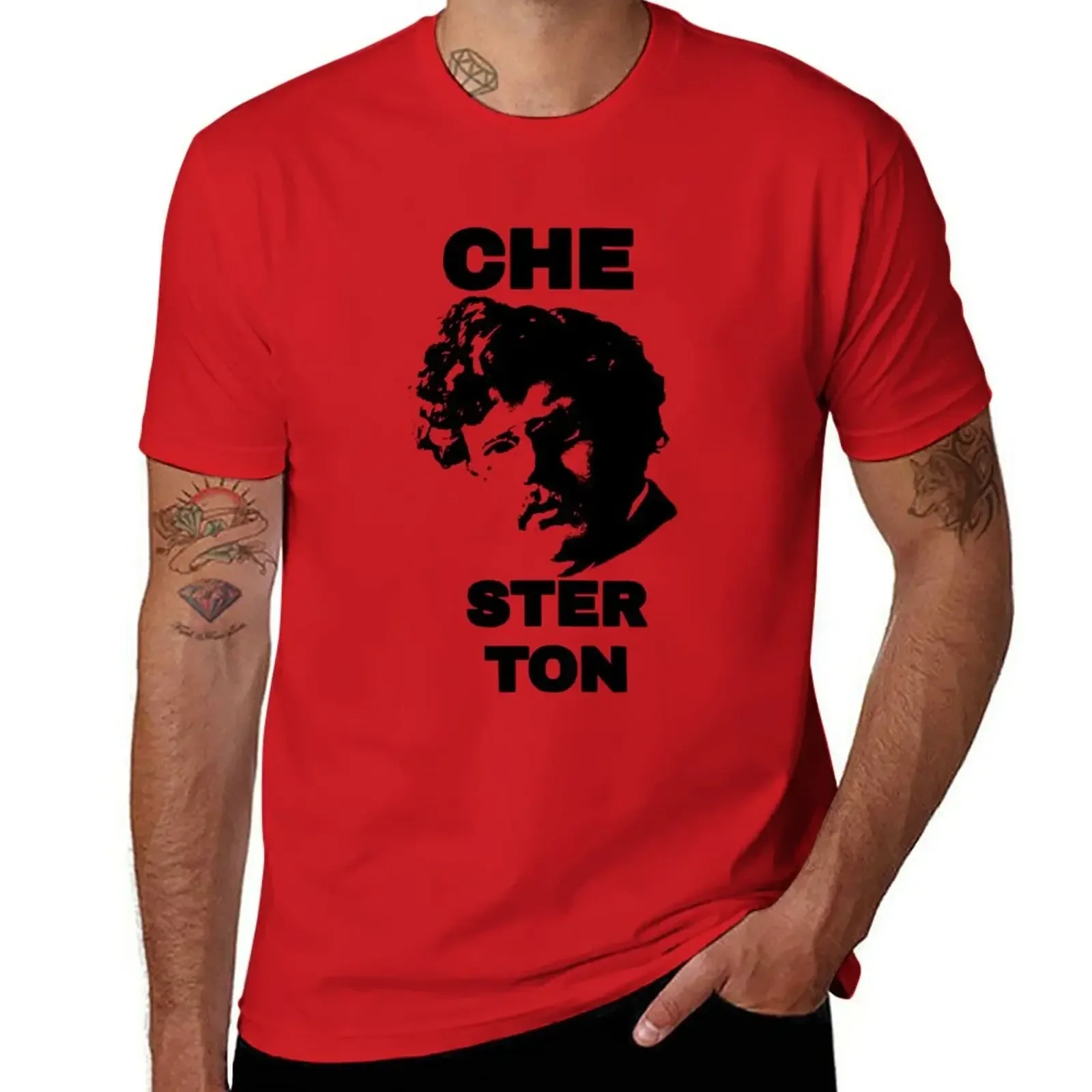 Vintage Clothes Aesthetic Clothing Funnys Mens Tall T Shirts G. K. CHEsterton, The CHE You Respect (Che Parody) T-Shirt Summer