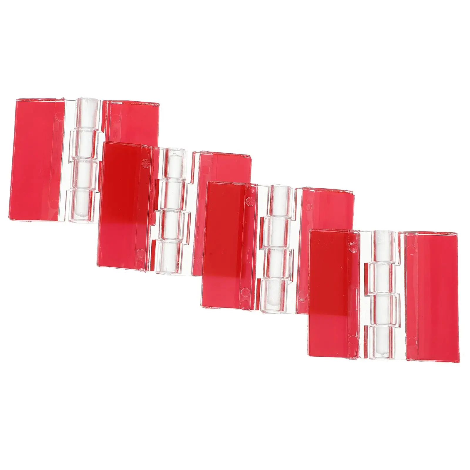 

4 Pcs Self Adhesive Hinges Acrylic Clear 25x35mm Small Hinges for Wooden Box Crafts Aquarium Lid Cabinet Door Plastic Foldable