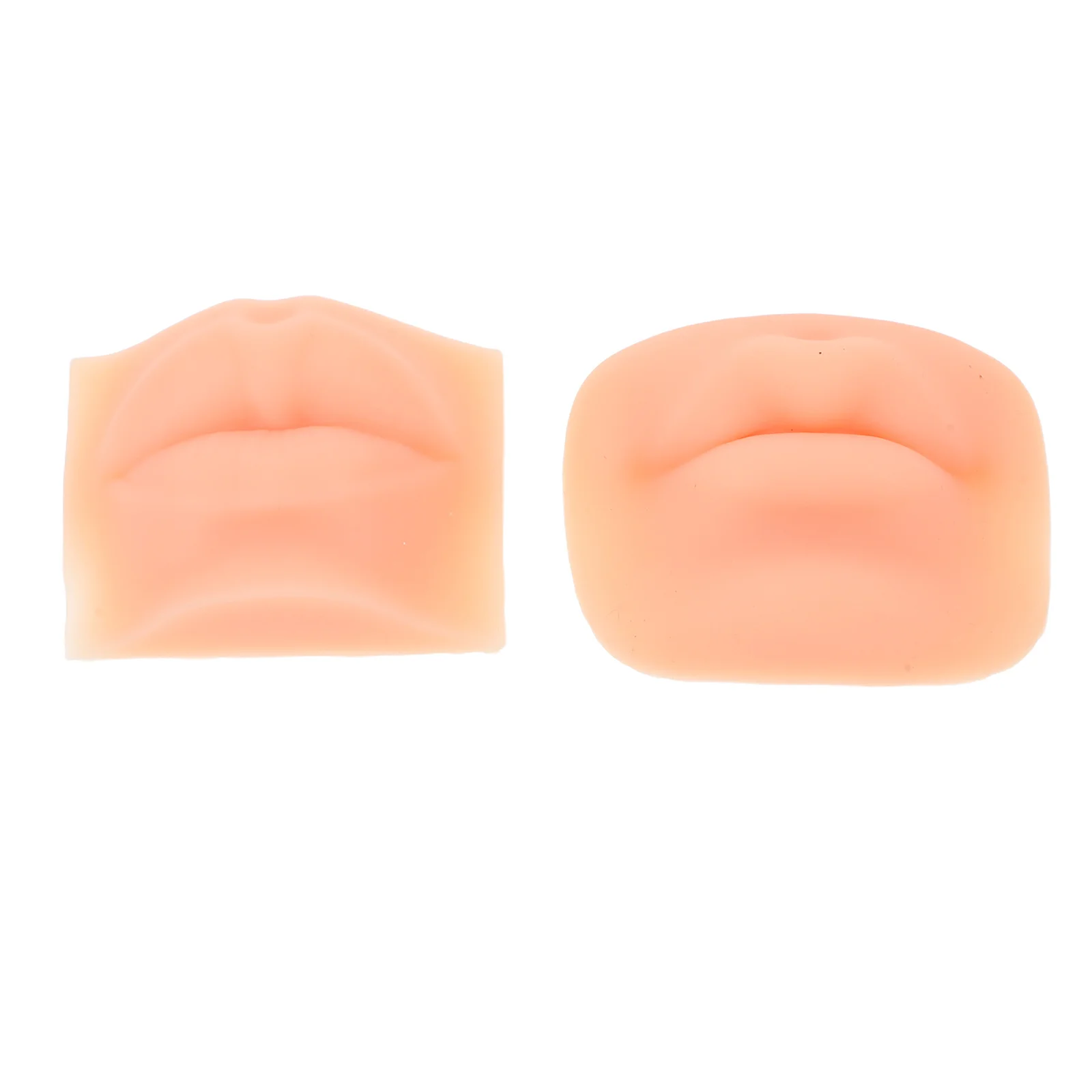 

2Pcs 5D Silicone Practice Lip Mold Realistic Square Round Simulation for Piercing Tattooing Supply