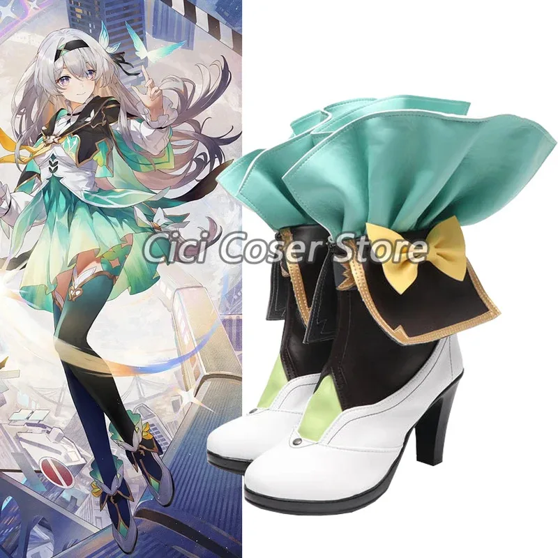 

qq28LQAnime Game Honkai Star Rail Firefly Cosplay Shoes Boots High Heels Women Halloween Party Carnival Role Play Accessories Sh