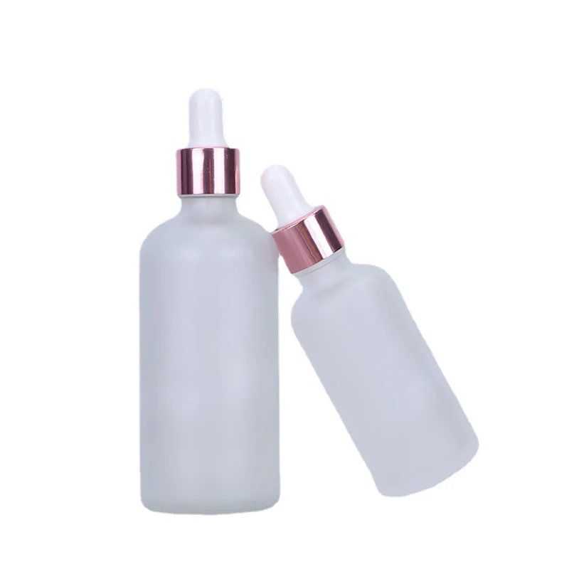 28PCS 15/30/50ml Rose-Golden Dropper Bottle Empty Cosmetic Packaging Container Vials Essential Oil Bottles  Pipette Empty Bottle