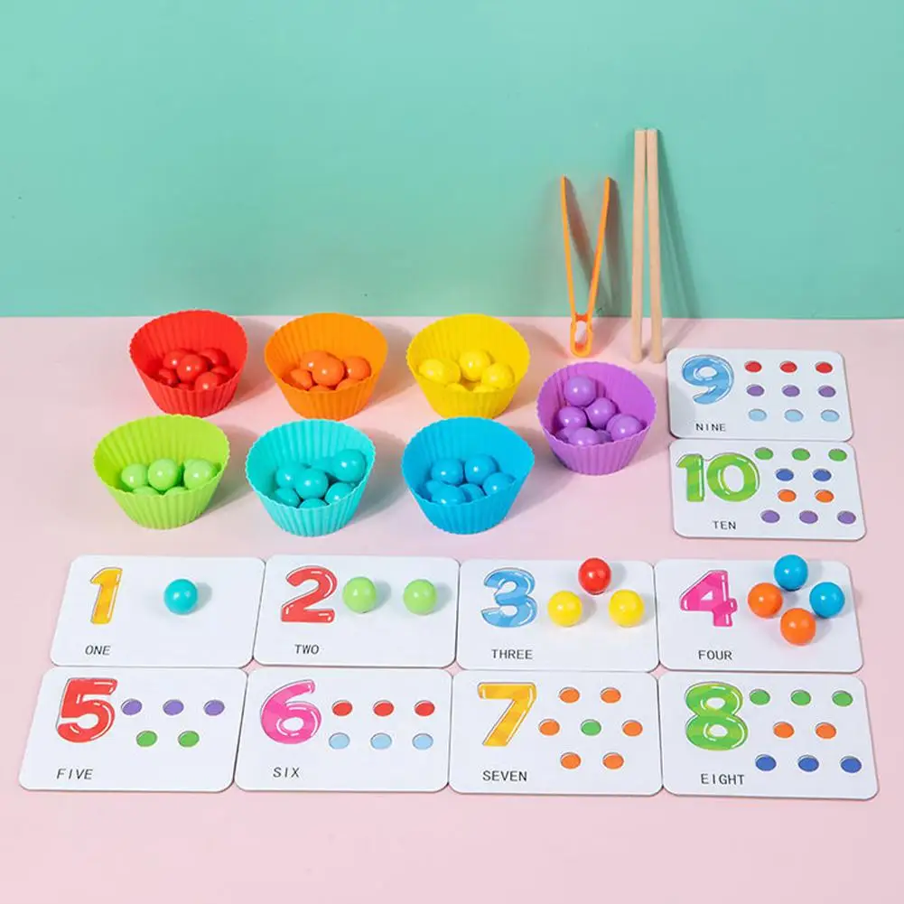 ของเล่นลูกปัดเสริมพัฒนาการ ฝึกการนับเลข ฝึกการเรียงสี ของเล่นเสริมทักษะ X8S0