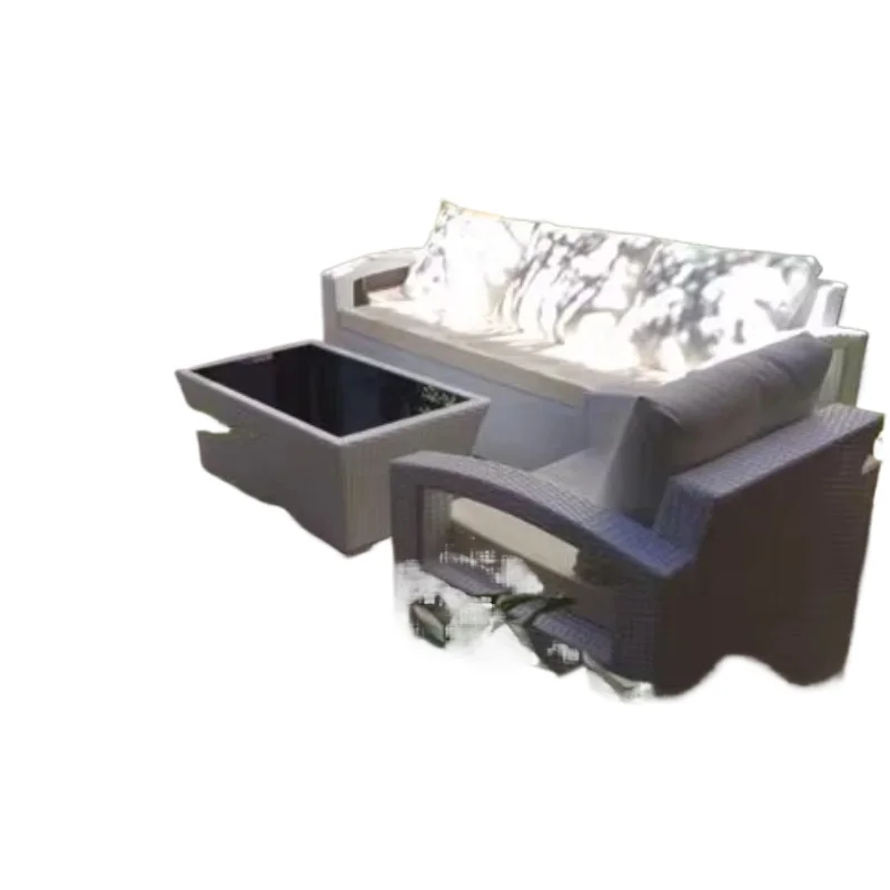 Outdoor furniture, rattan sofa rattan chair balcony imitation rattan  leisure living room garden outdoor direct sales