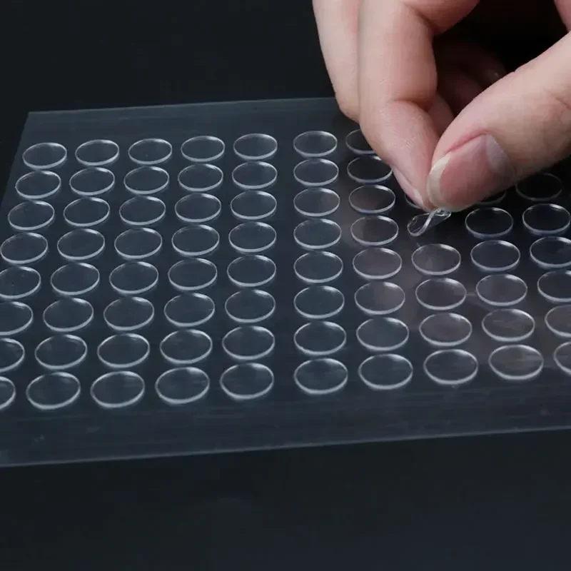 1000pcs Double Sided Gel Glue Pads DIY Removable Sticky Patch No Trace Wall Hanging Crafts Clear Round Square Self Adhesive Dots