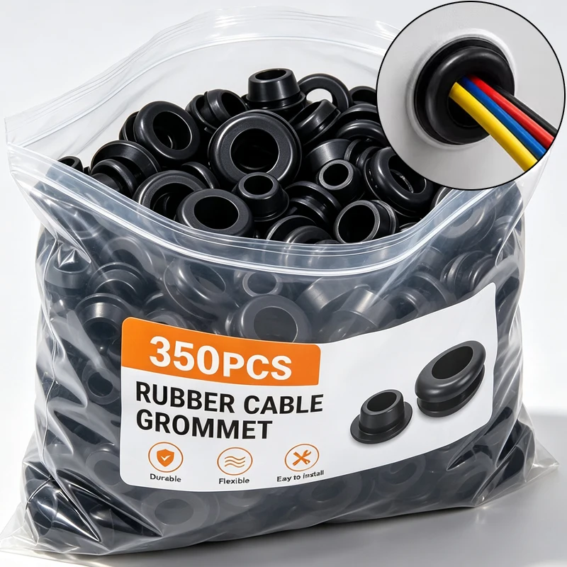 Rubber Grommet Assortment Kit Wire Protector Cable Anti Friction Wiring Hole Plug Wiring Blanking Grommet Plumbing Gasket Rings