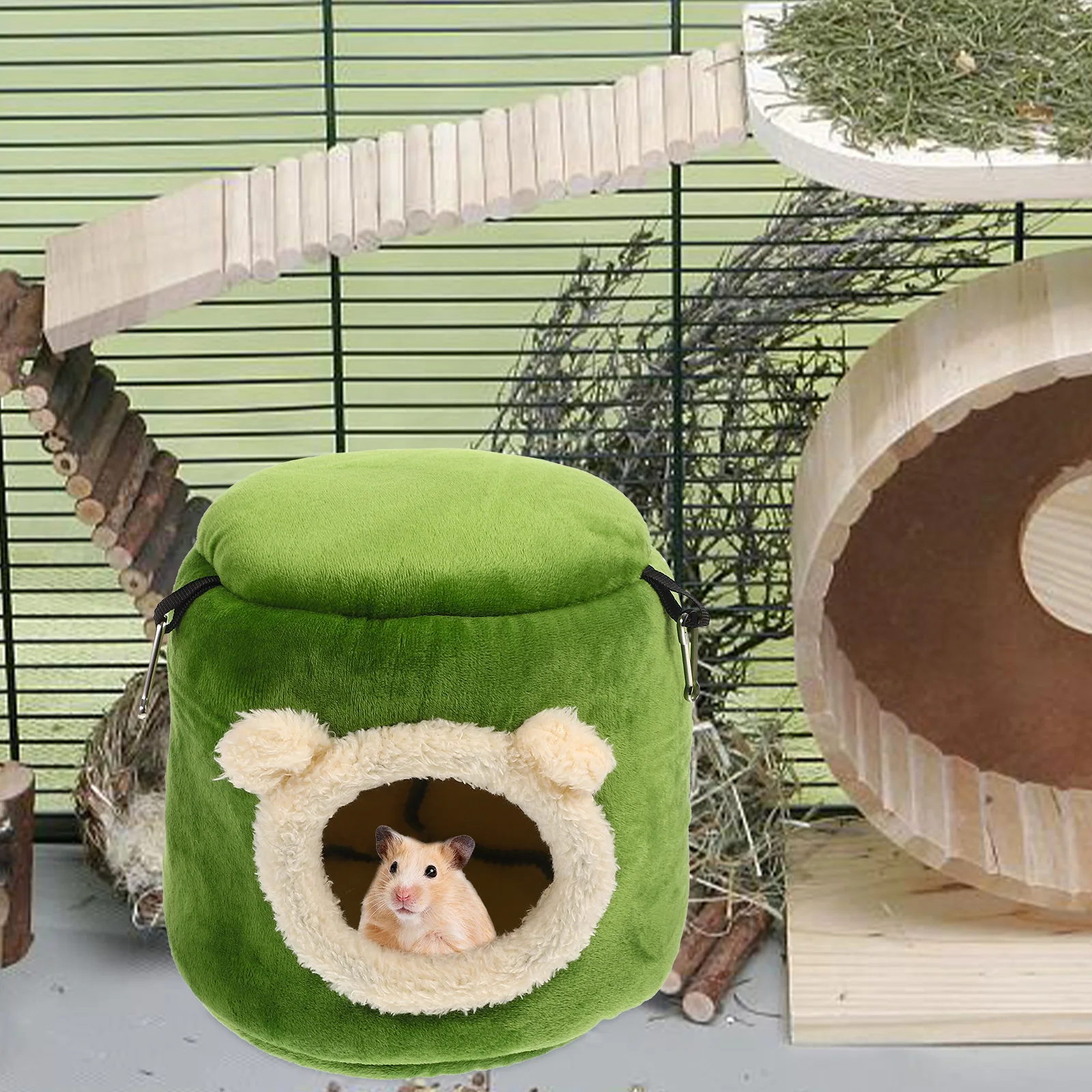 

Cotton Nest Hamster Bed Hut Small Pet House Decorative Hideout Chinchilla Hammock Soft Comfort Stress Reduction Security Safe