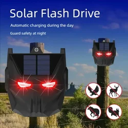 IP55 Waterproof Solar Animal Repellent Device Solar Powered Animal Repeller Wild Boar Rabbit Repeller Nighttime Deer Deterrent