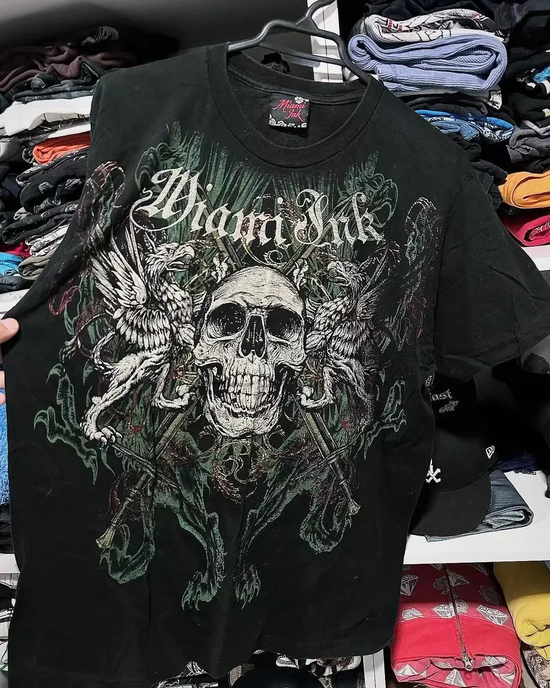 2000S Hiphop-Aandoening T-Shirt Met Schedel Bedrukte Ronde Hals Oversized T-Shirt Mannen Met Korte Mouwen Gothic Kleding Top Streetwear