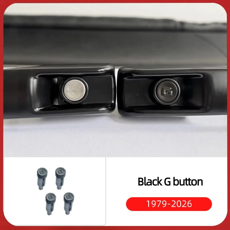 Black G Logo Door Handle Lock Core Emblem For Mercedes Benz G-Class W463 W464 W465 G350 G400 G450 G500 G580 G63 Modification