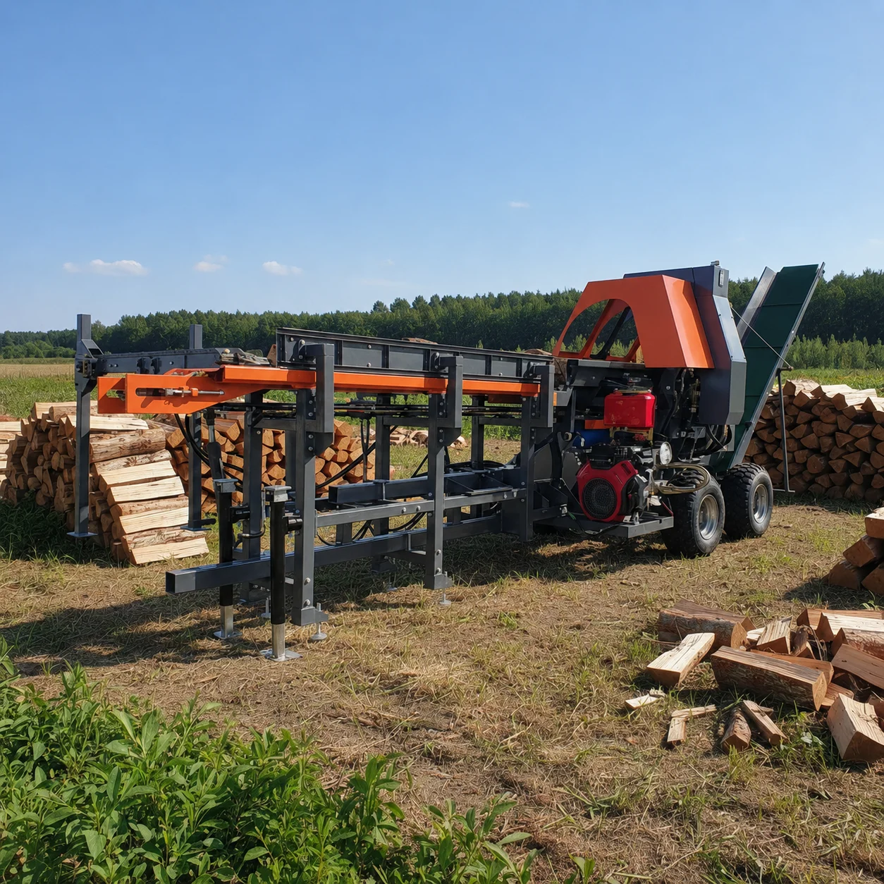 Free Shipping Factory Price 25T Multi Functional Wood Splitter Affordable Log Processor for Household Heating