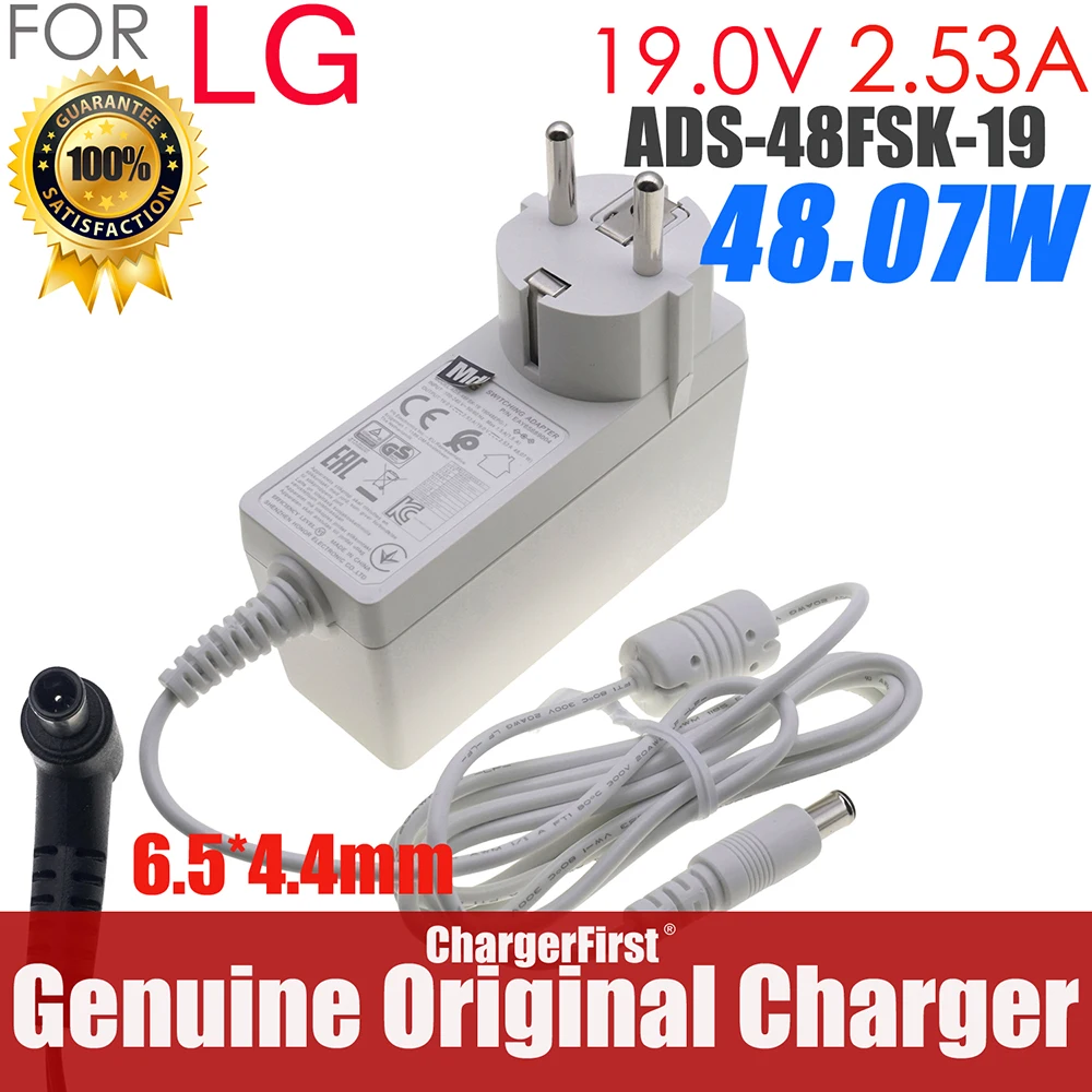19V 2.53A AC Adapter For LG 29BN650-B 29BN650B 32SR50F 32SR53FS 32