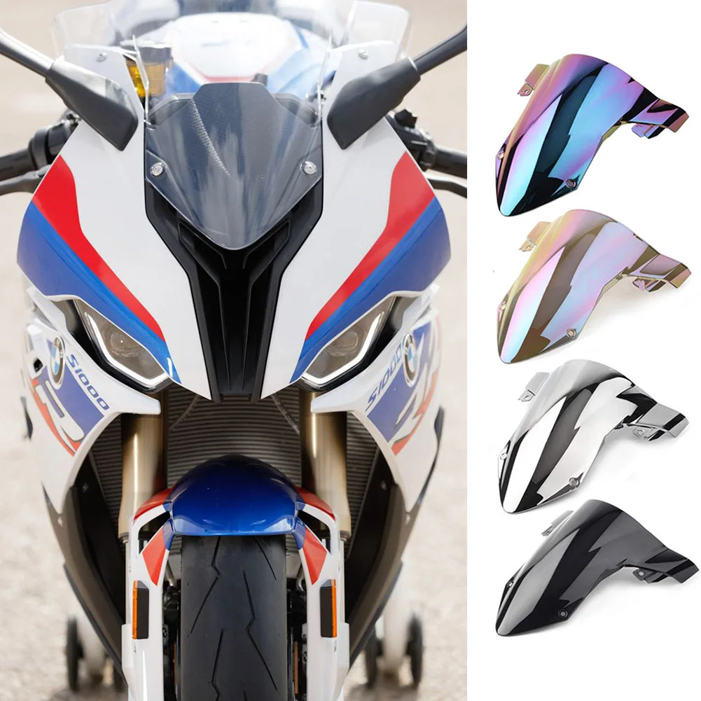 Frontscheibe Windschutzscheibe Double Bubble Deflektor Bildschirm für BMW S1000RR 2019 2020 2021 2022 2023 2024