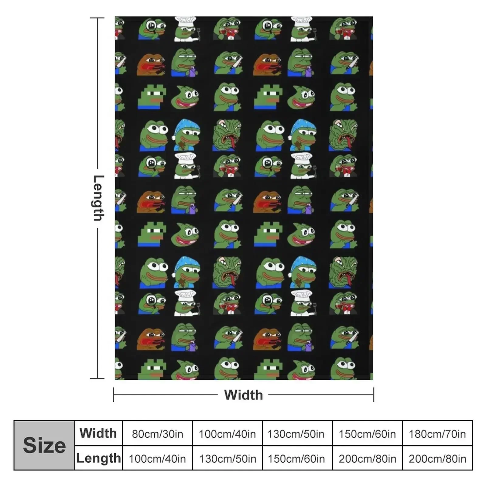 pepe peepo variety set (12 pepes edition) Throw Blanket Bed Fashionable Single Large Blankets