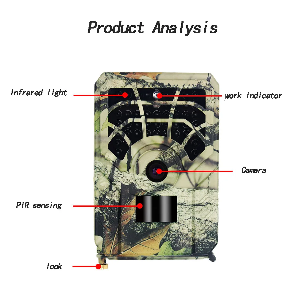 PR300 PRO 16MP HD 1080P Infrared Wildlife Hunting Camera Tracking Waterproof Outdoor Night Vision Photo Trap Detection Camera