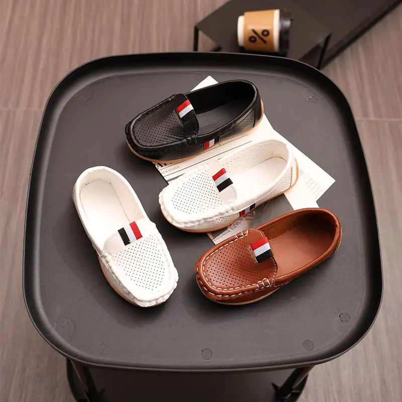 2026 Spring Autumn Boys Loafers Kids Casual Shoes for Students UK Style Fashion Soft Slip-on Classic Flats Spring New Moccasins