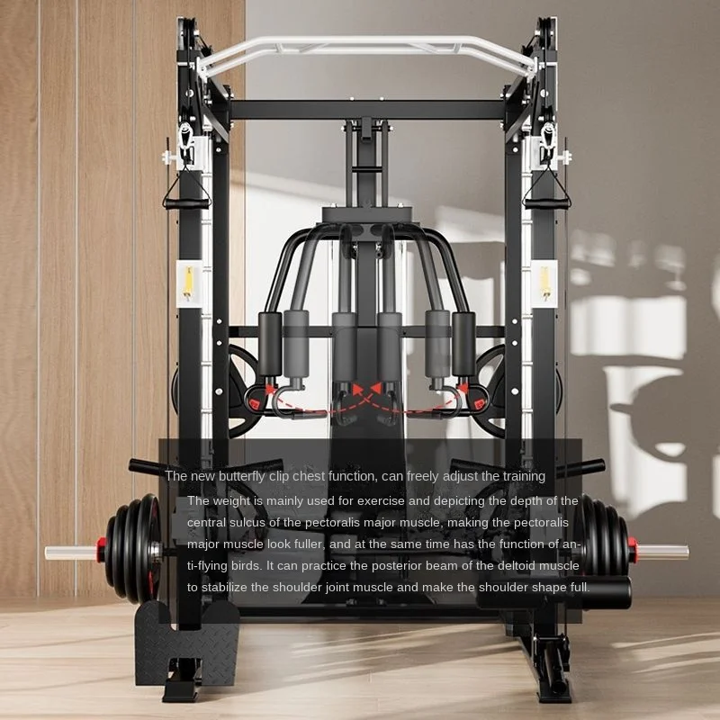 معدات اللياقة البدنية المنزلية متعددة الوظائف، آلة سميث، إطار باب الطيور الطائرة، جهاز قطار متكامل مزيج القرفصاء العميق #3