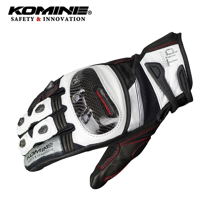 KOMINE GK193 мотоциклетные перчатки из углеродного волокна, кожаные дышащие 3D перчатки для верховой езды Knight, сухие, 3 цвета, перчатки KOMIN GK193