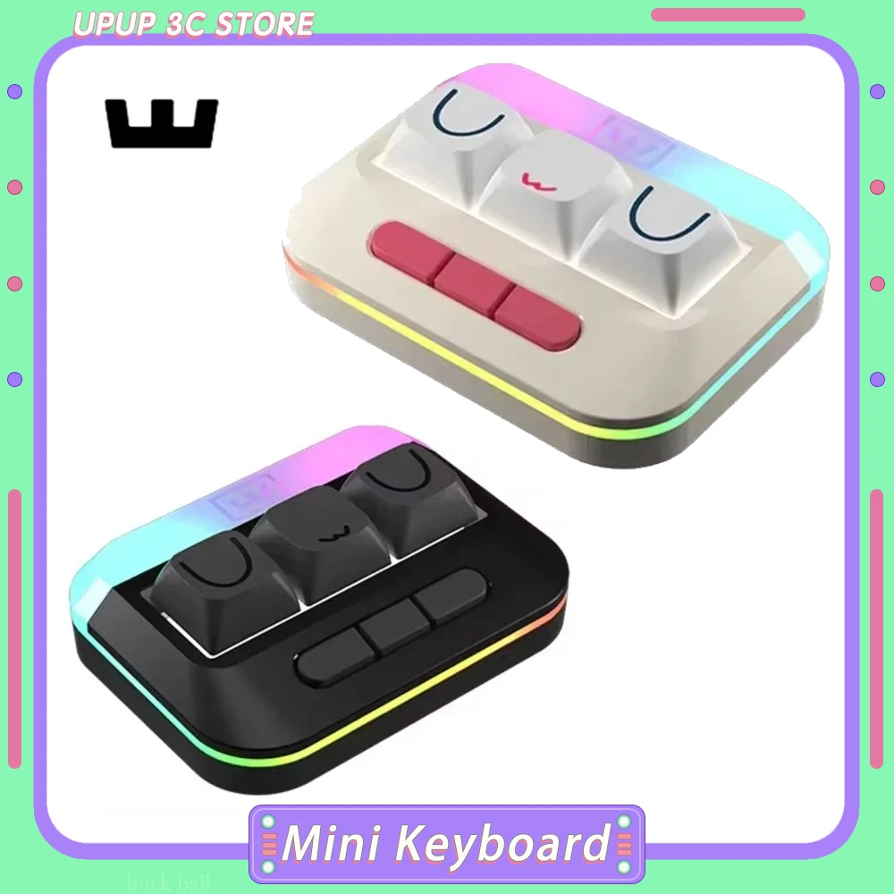 uwu teclado mecanico multifuncional mini teclado gaming interruptor magnetico 3 key multifuncional hot swap pc acessorios 01