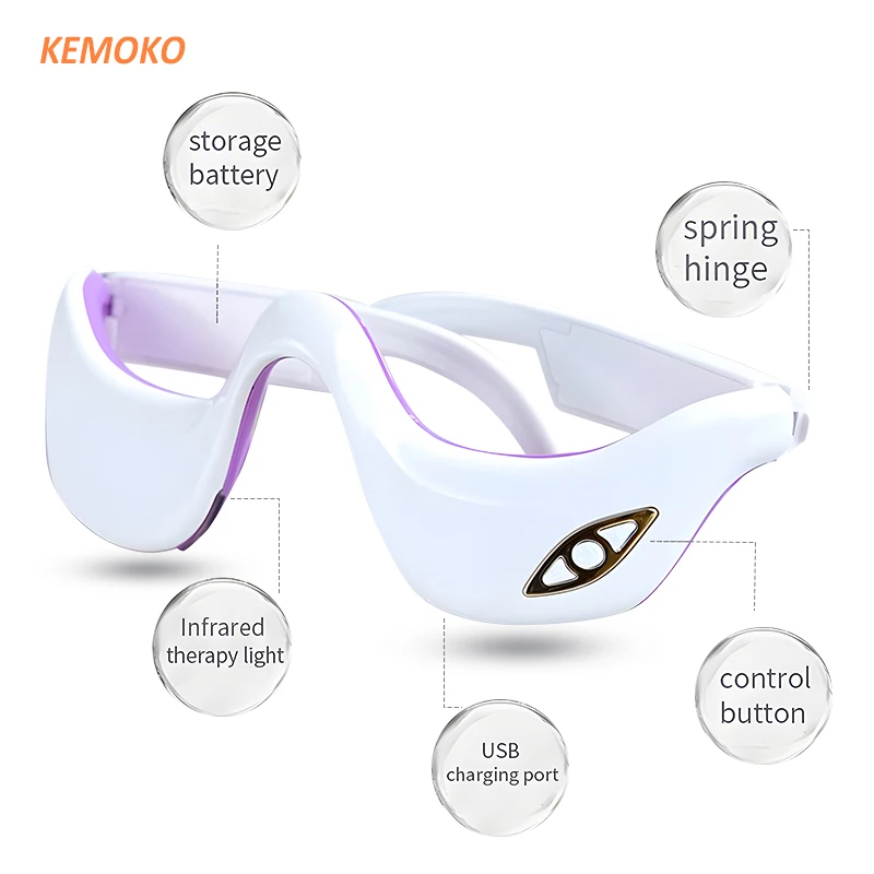 

EMS Eye Relax Massager Micro-Current Pulse 3D Heating Therapy Acupressure Fatigue Relief Wrinkle Reduction Blood Circulation