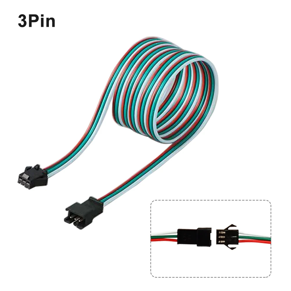0.5m 1m 2m 2Pin 3Pin 4Pin SM JST Extension Cable 22AWG JST Plug Male to Female Wire Connector Cable for Led Light CCTV Driver